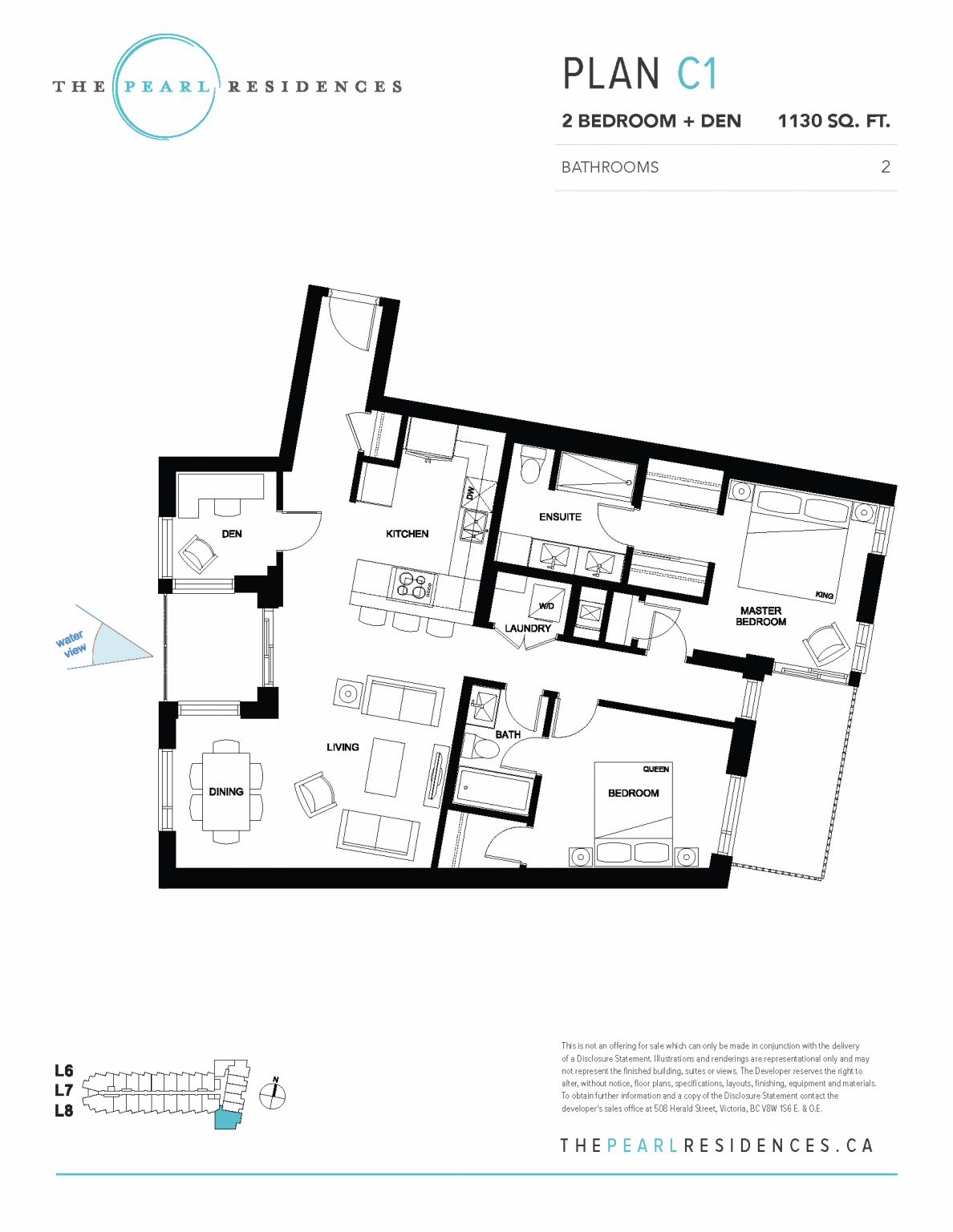 The Pearl Victoria Floor Plan C1 2 Bedroom