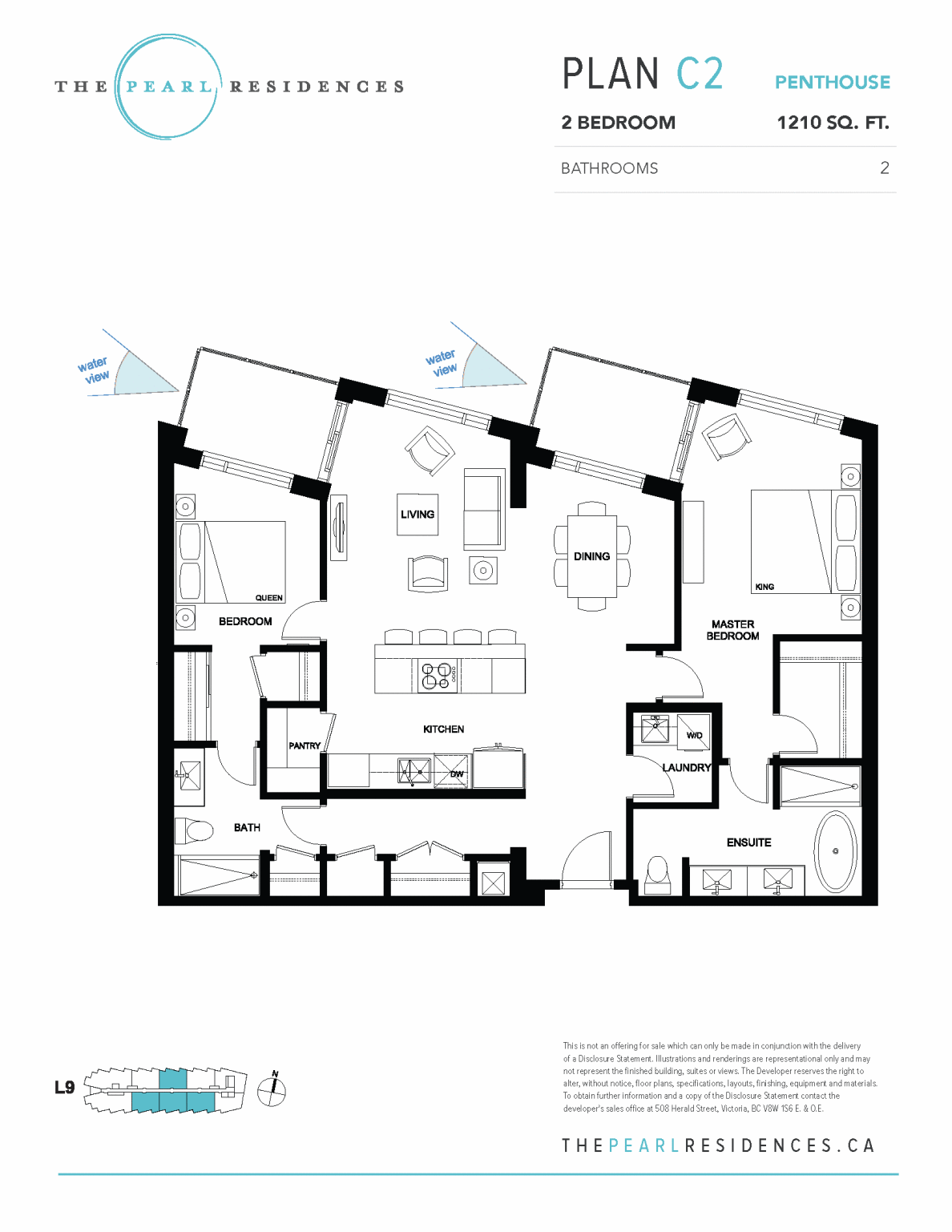 The Pearl Victoria Floor Plan C2 2 Bedroom