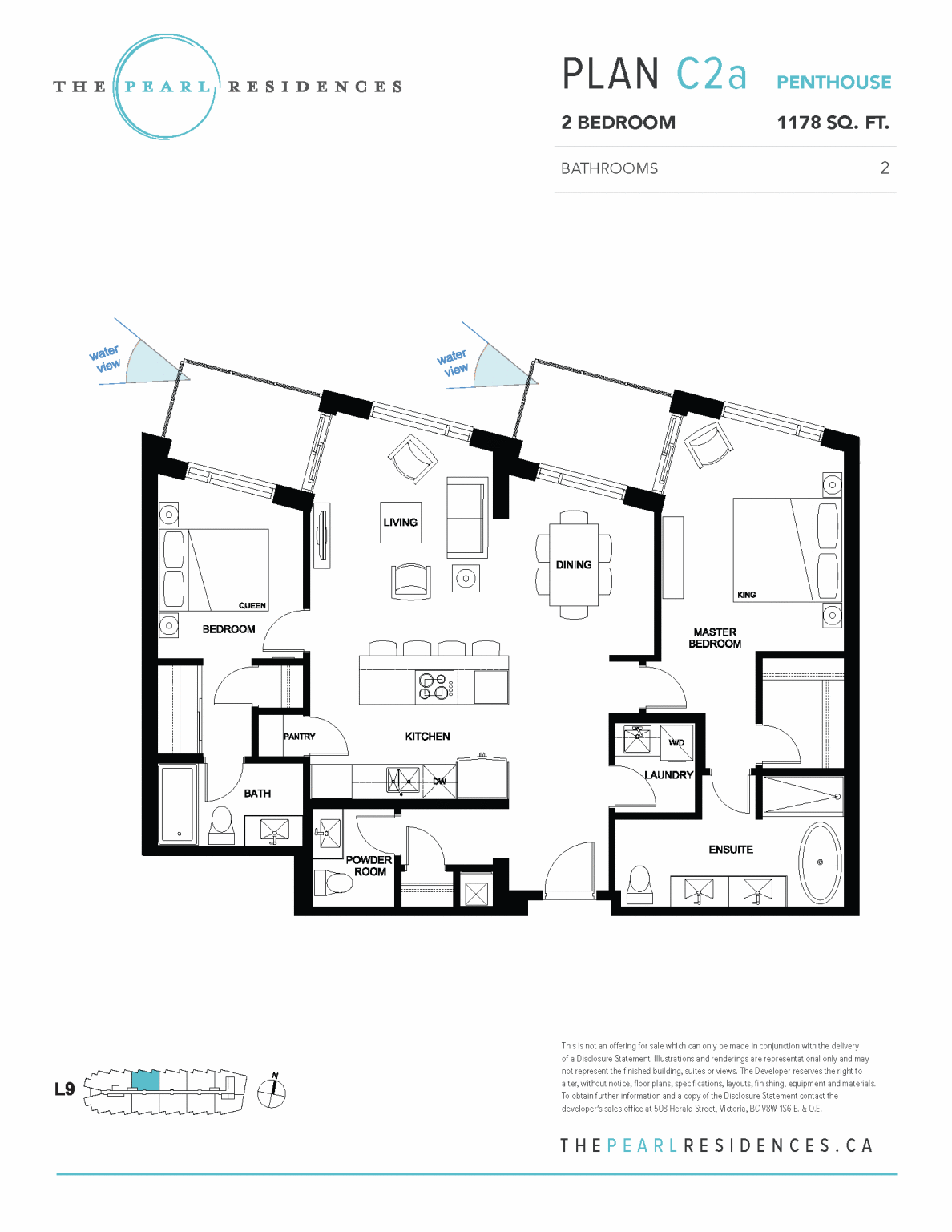 The Pearl Victoria Floor Plan C2a 2 Bedroom