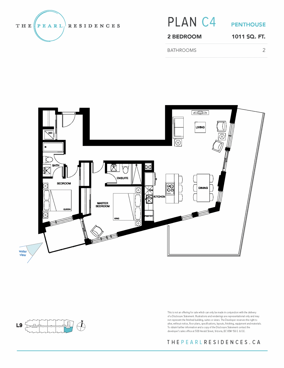 The Pearl Victoria Floor Plan C4 2 Bedroom