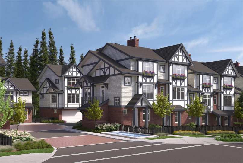 Chelsea Gate Delta New Townhome Side on the side of a road