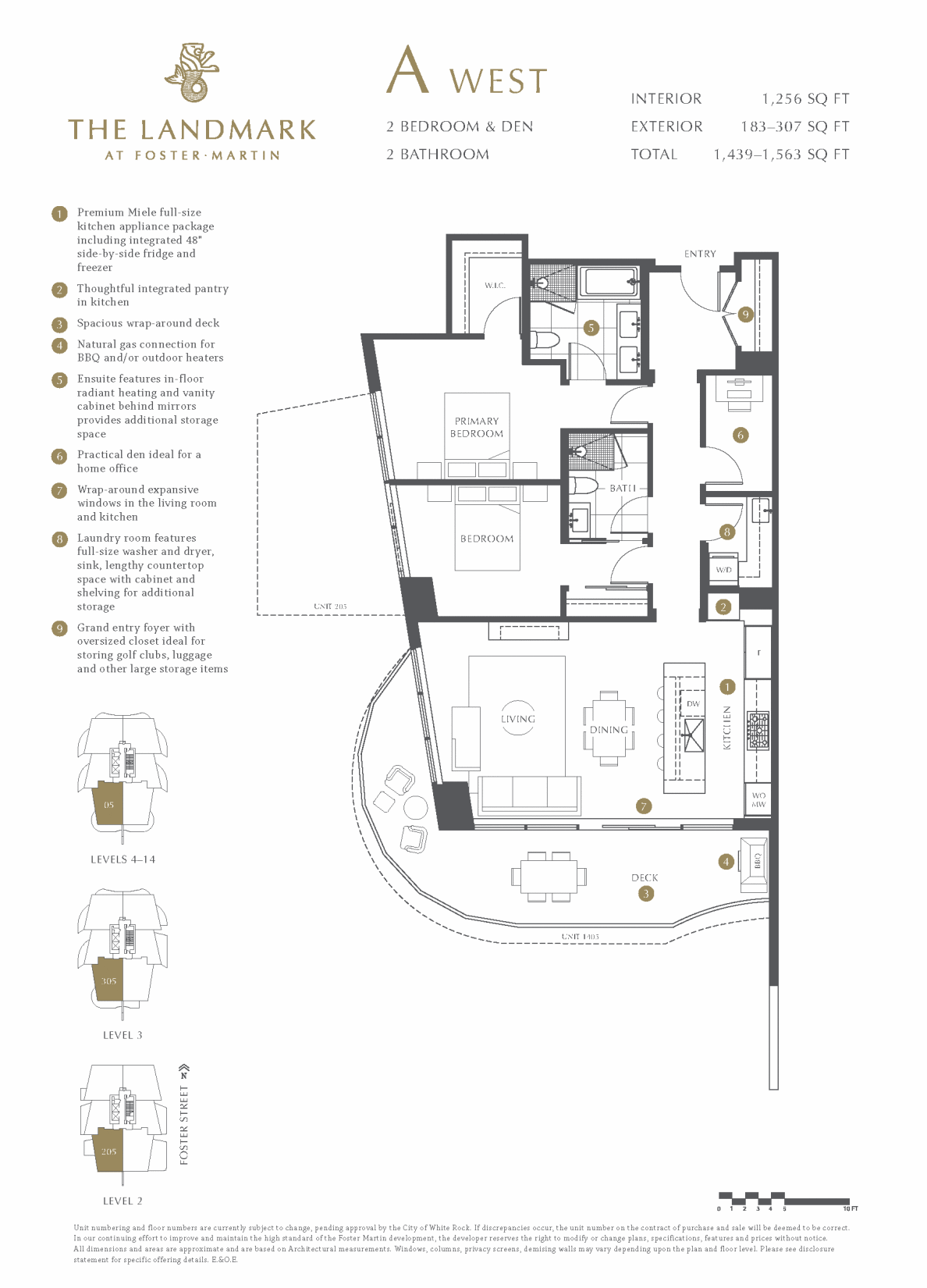 The Landmark Floor Plan A-W