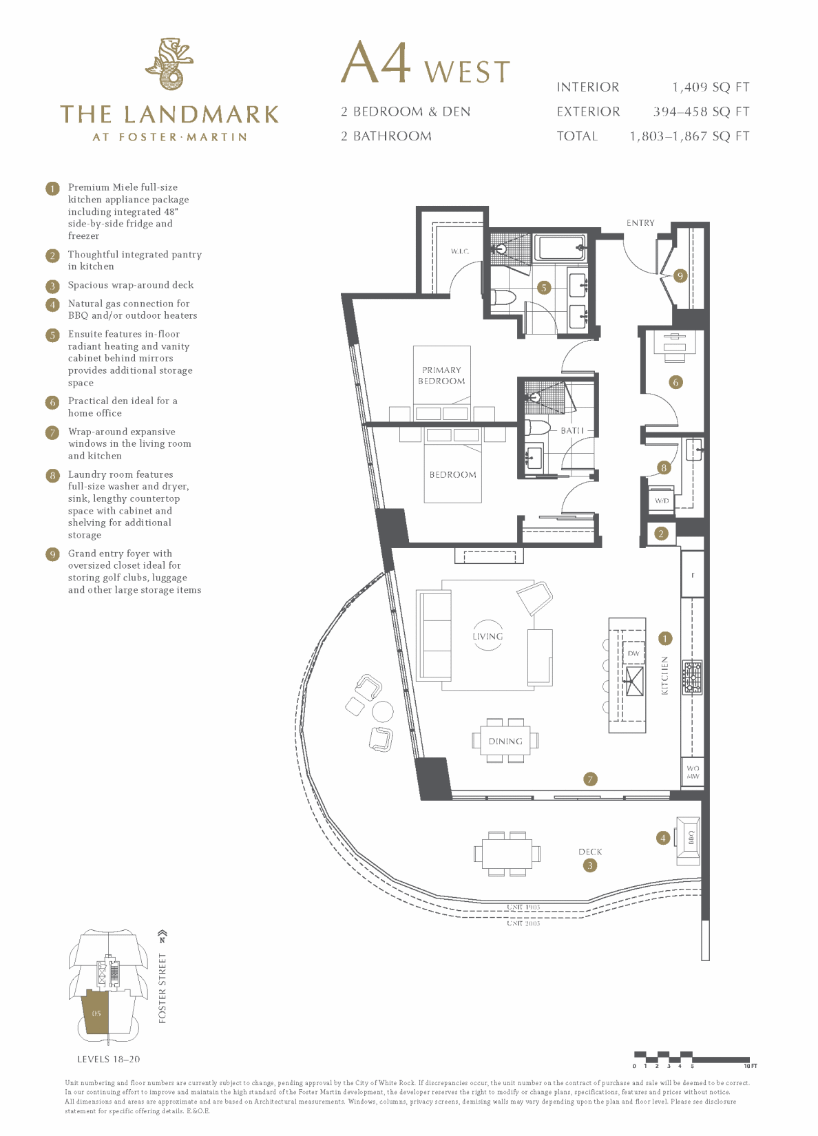 The Landmark Floor Plan A4-W