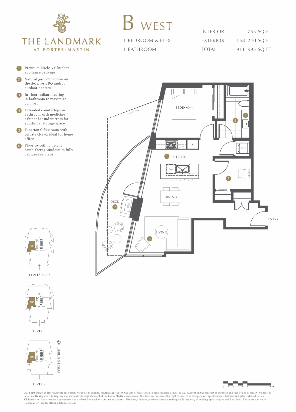 The Landmark Floor Plan B-W