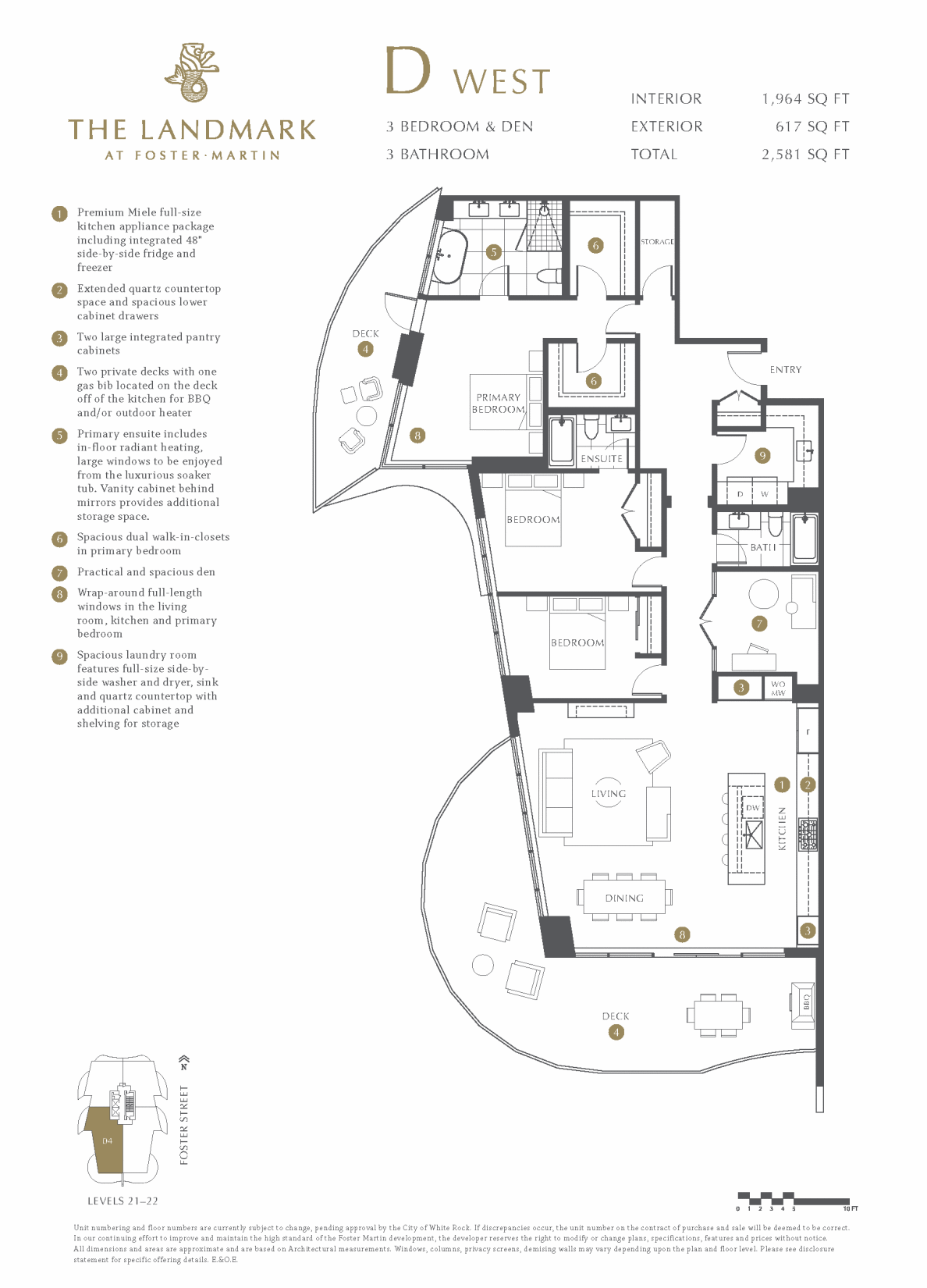 The Landmark Floor Plan D-W