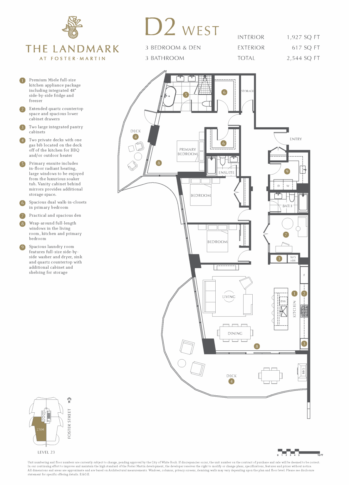 The Landmark Floor Plan D2-W