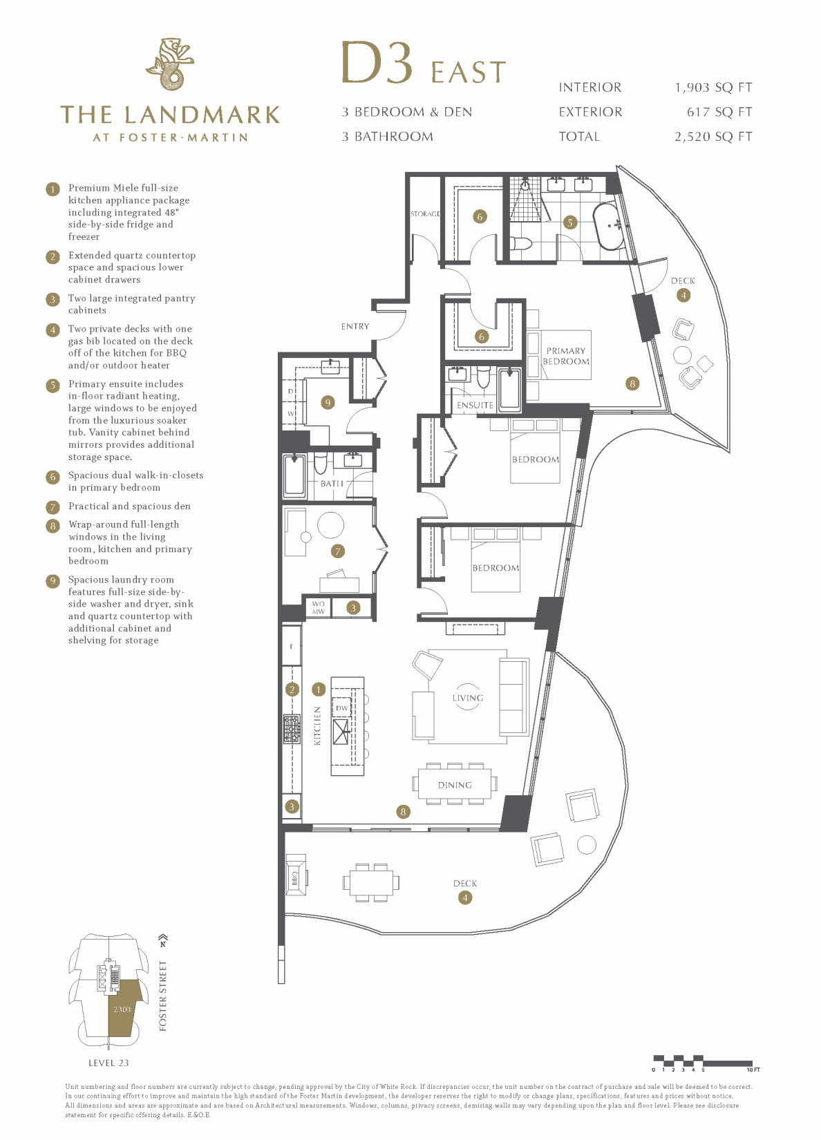 The Landmark Floor Plan D3-E