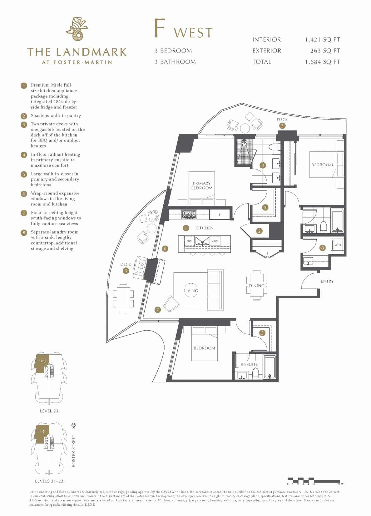The Landmark Floor Plan F-W
