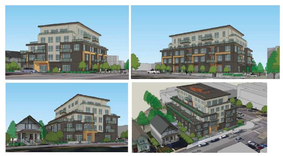 4 different views of a new development in New Westminster