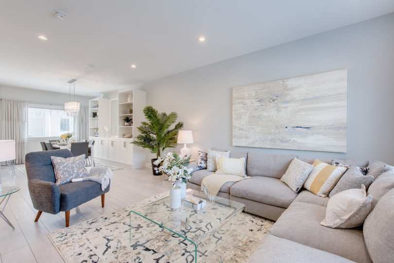 Living room rendering of new Surrey townhome presale