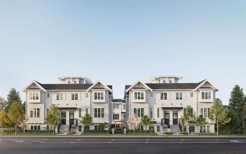 Rendering of Eila townhomes on Vancouver's West Side