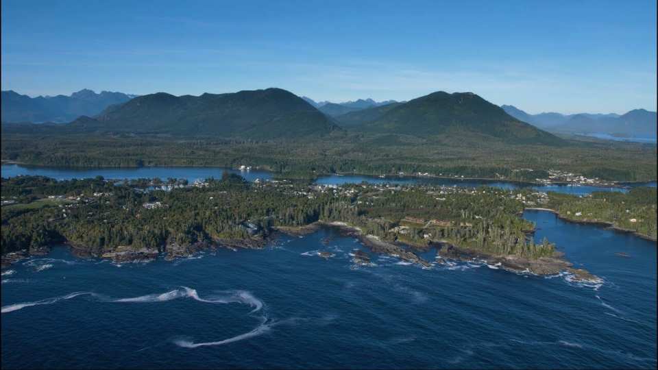 aerial view of Ucluelet