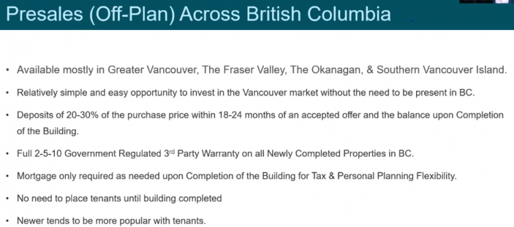 Presales (Off-Plan) Across British Columbia