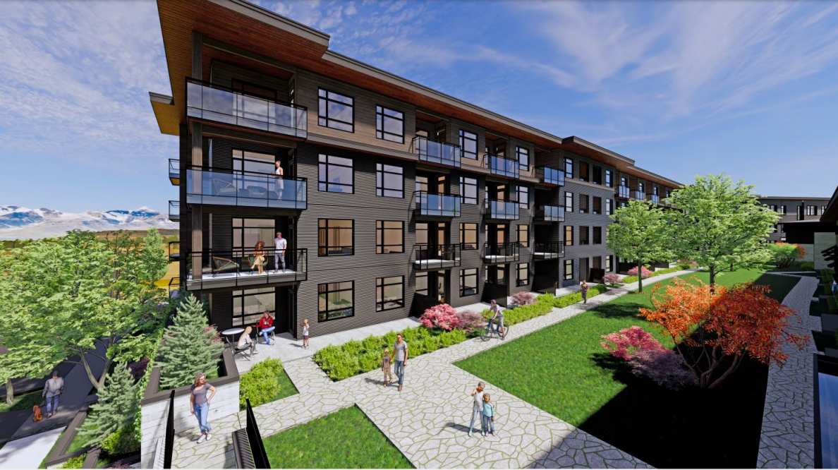 MTN Village Squamish - Rendering of MTN Village Phase 1 Courtyard