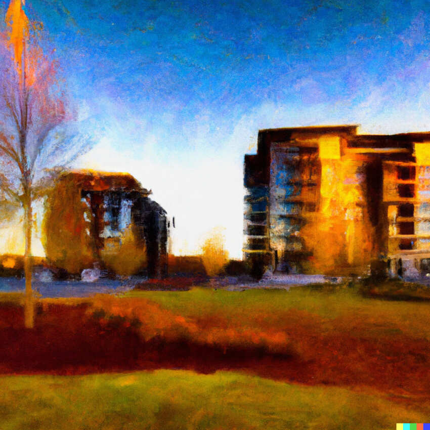An impressionistic image of new developments in Langley including Langley presale condos for sale. Contact us for more information and expert advice on all the presale condos Langley has to offer.