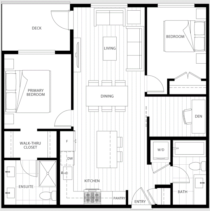 The Flats at The Rail District Plan C Floor Plan
