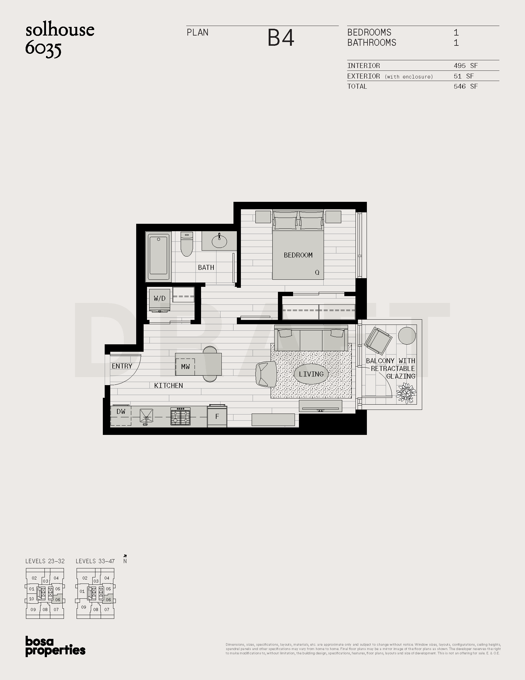 Solhouse Floorplan B4 1 Bedroom