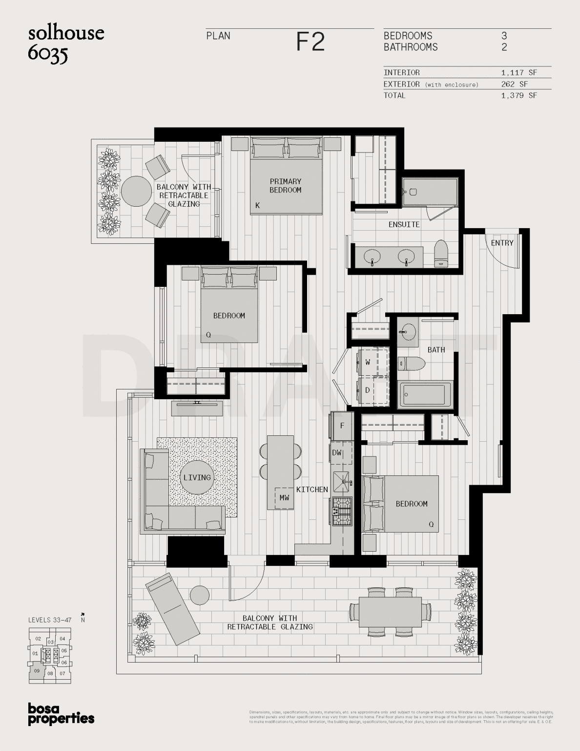Solhouse Floorplan F2 3 Bedroom