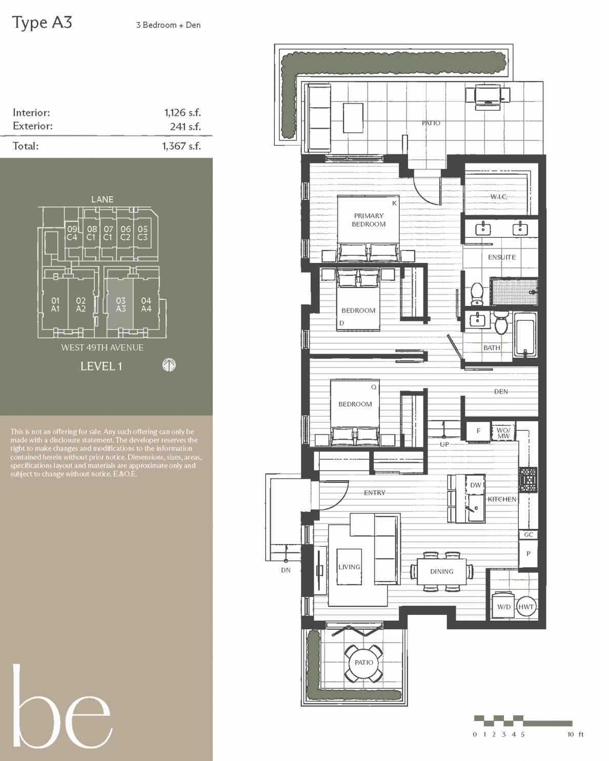 Be W49 Floor Plan Type A3