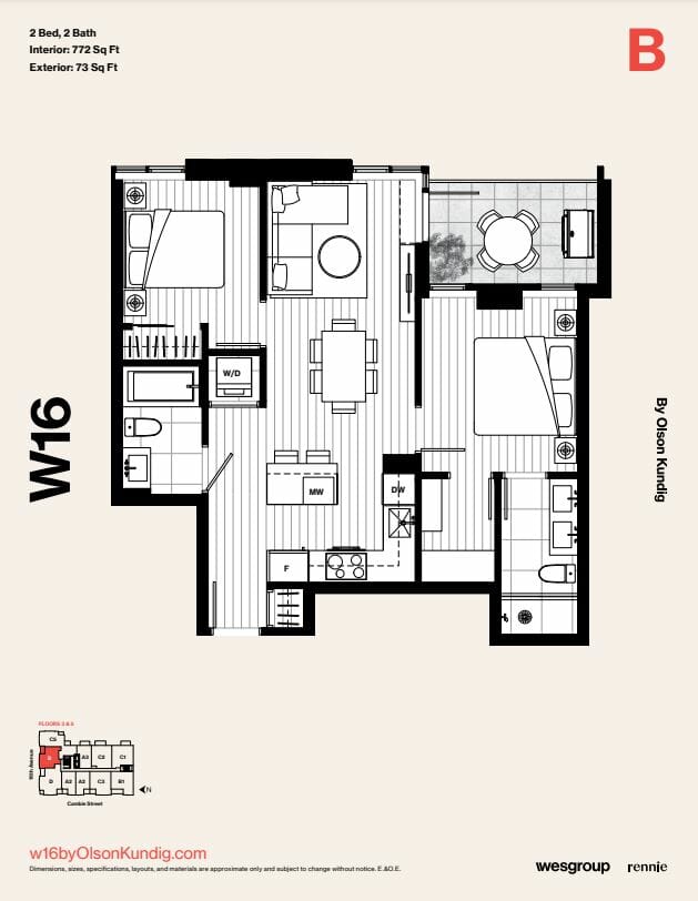 W16 On Cambie By Olson Kundig Vancouver Presale Condos Floor Plan B