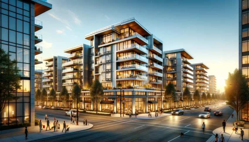 This is an image of typical new developments New Westminster sees. These were originally New Westminster Presale condos. Courtesy of Vancouver New Condos