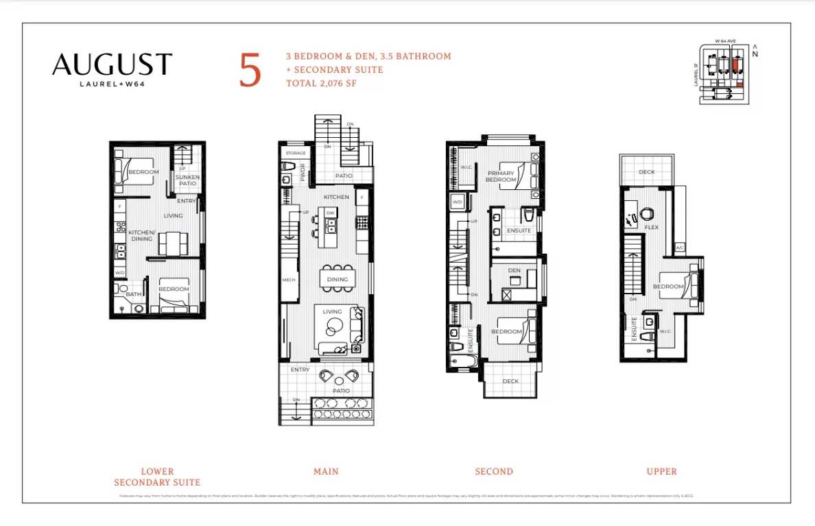 August Duplexes By Citrine Homes Floorplan Unit 5