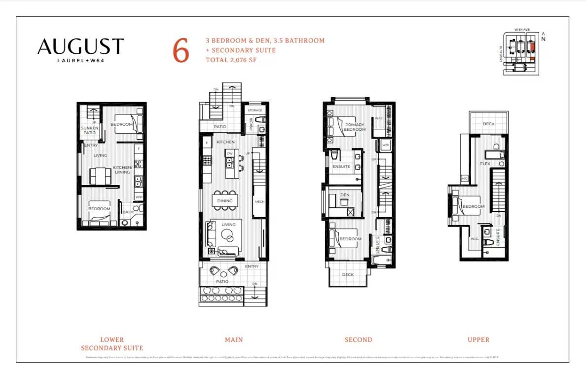 August Duplexes By Citrine Homes Floorplan Unit 6