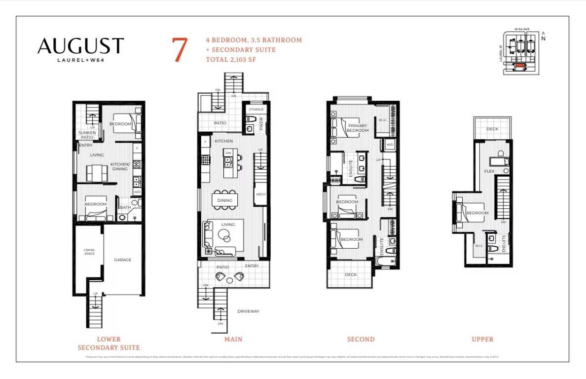 August Duplexes By Citrine Homes Floorplan Unit 7