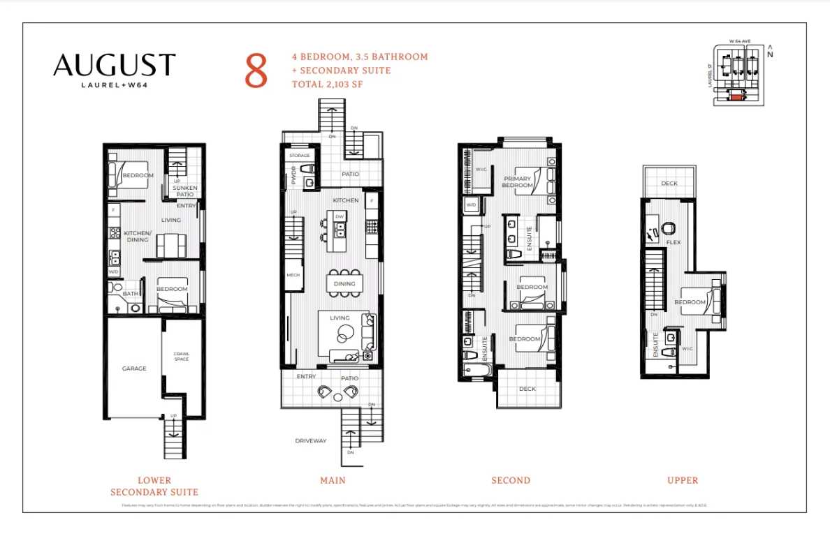 August Duplexes By Citrine Homes Floorplan Unit 8