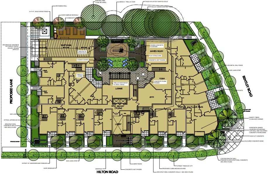 Hilton & Bentley Surrey Presale Condos Site Plan