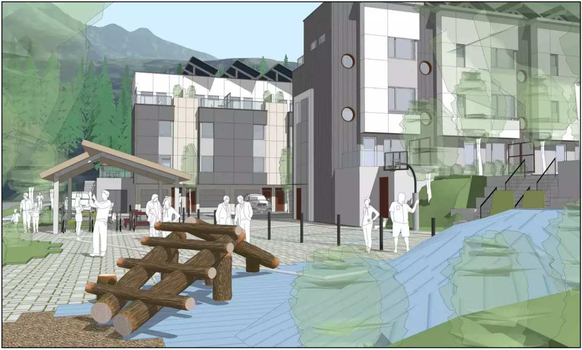 Squamish Ecoville Presale Townhomes Plaza
