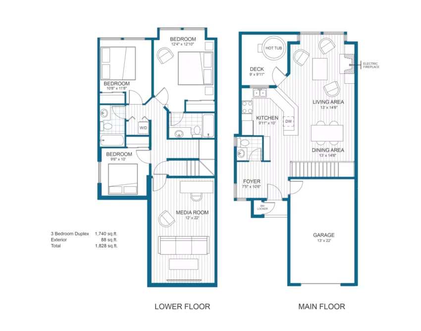 Solitude At Big White By Innascore Developments Duplex Floorplan